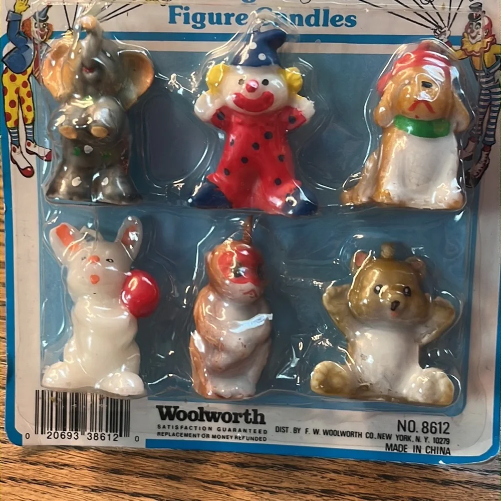 Vintage Woolworth Party Candles Animal Figures